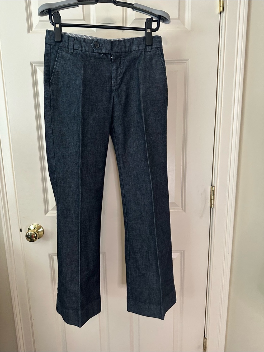 VTG Gap Dark Wash Denim Wide Leg Trouser Jeans With Front Flap Pocket size 2 - Picture 2 of 8